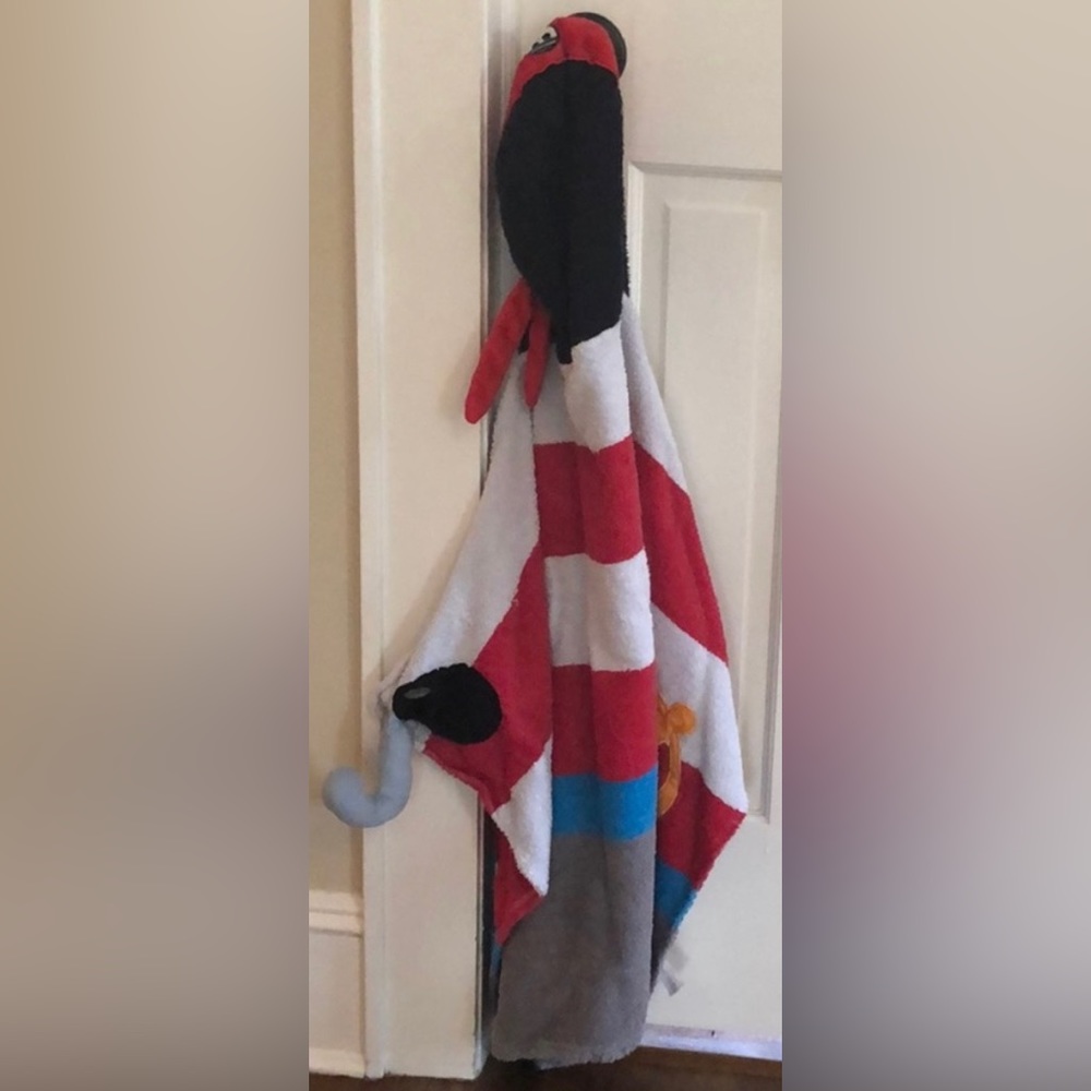 KIDS Little Boys Pirate Hooded Beach / Bath Towel - Toddler